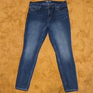 Old Navy Rockstar Super Skinny High Rise Blue Jeans No size Tag Waist approx 34"